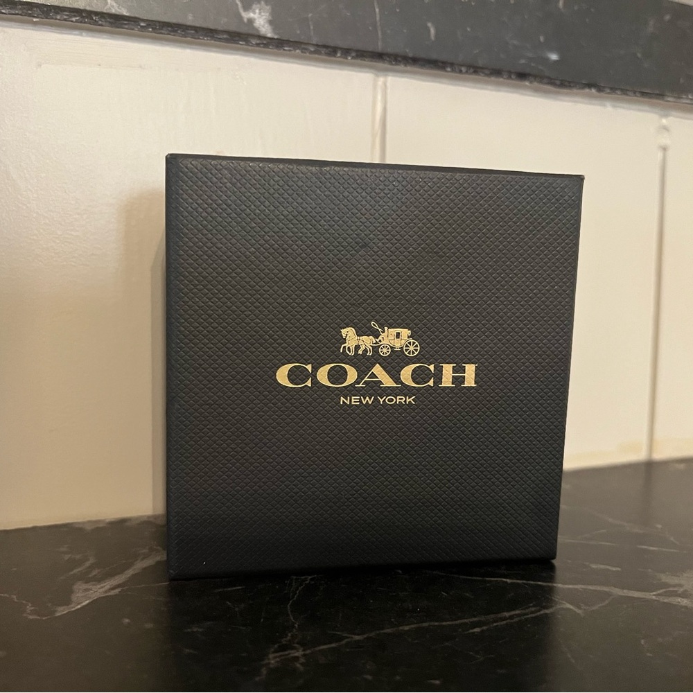 Coach Black and Gold Earrings Box